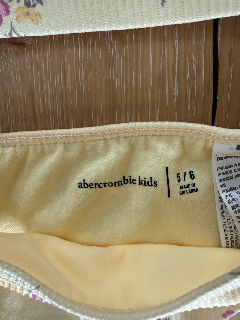 abercrombie kids Yellow Floral Ribbed Bikini Set